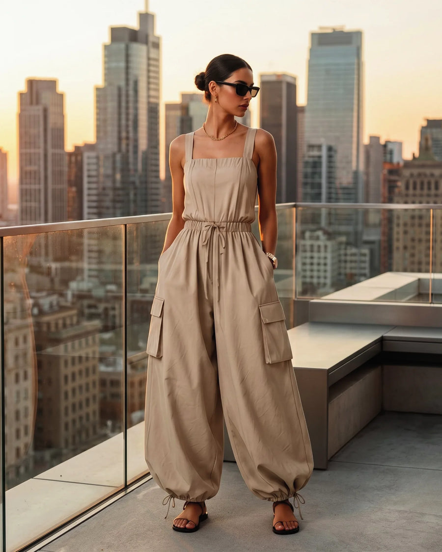 Sand Cargo Balloon Jumpsuit